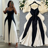 Summer Elegant Sexy Sling Dress Women's Holiday Wind Waist Lotle Side Dress Dress Dress