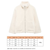 2025 Women's Autumn And Winter Fashion Colliding Splicing Lead Resin Zipper To Keep Warm Imitation Lamb Jacket