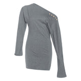 Fashion Trend 2025 New Women's Clothing Jennie The Same Hottie Collars Long-Sleeved Waist Dress