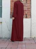 2025 New Muslim Women's Clothing Middle Eastern Arab Style Zippered Open-Shirt Into The Bag Temperament Loose Dress