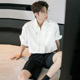 Men's High-End Casual Shirt Short-Sleeved Shirt Men's Shirt With Summer New Small Simple And Generous