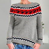 New Sweater Women's Wish Hot Selling Round Collar Color Loose Fashion Knitted Shirt
