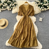 Holiday Wind Two Sets Of 2025 New Sling Folded Wide Leg Jumpsuit + Straight Short Sleeve Open-Sleeved Shirt Shirt Female Trend