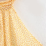 Ins2025 Summer New Cascade Decoration Hanging Neck Print Short Dress