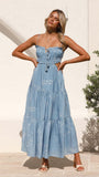 Women's Clothing 2025 New V-Neck Sleeveless Solid Color Splicing Large Swing Long Dress
