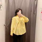 2025 Street Fashion New Women's Clothing City Autumn Multi-Color V-Neck Casual Shirt