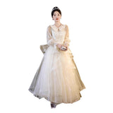 Annual Evening Dress 2025 New Banquet Shown Thin 18-Year-Old Adult Piano Performance Art Examination Voice Dress Dress