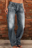 Exploding Wish Ladies Jeans Slimming Water Wash Thorn Trousers Trousers Nk205