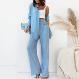 2025 Women's Casual Pure Color Lotus Leaf Side Shorts Shirt Fashion Set Women's Two-Piece
