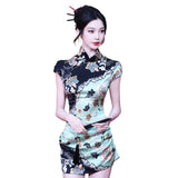 Fashion 2025 Summer New Women's Clothing Yi Mengling The Same New Chinese Improved Version Of The Cheongsam Dress