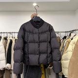 2025 Autumn And Winter Women's Fashion Small Fragrant Knitting Splicing Short Thicket Warm Leisure Temperament Cotton Jacket