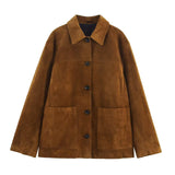 Women's 2025 New Velvet Texture Relaxed Casual Long-Sleeved Blazer