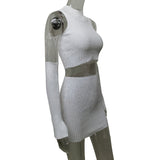 Sexy Fashion Women's Fall New 2025 Lavelless Vest Knitted Ort-Weaving Dress Set