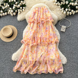 Korean Version Of Fashion Casual Denim Dress Women Retro Collar Short Sleeve Single Buckle Waist Swing Shirt Long Skirt