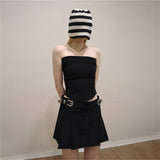 2025 Summer New Women's Fashion Trend Pure Color Street Hot Girl With Chest Vest Outside The Top Woman