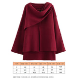2025 Women's Autumn New Asymmetric Scarf Short Loose Knit Coat
