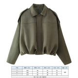 2025 Spring Pilot Jacket Bat Sleeve Zipper Loose Tuffen Jacket Women's Casual Jacket