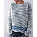 New Sweater Women's Wish Hot Selling Round Collar Color Loose Fashion Knitted Shirt