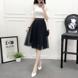 Net Yarn Skirt Women's Summer Long A Skirt High Waist 100 Folding Skirt 2025 Thin Soft Hanging Yarn Skirt