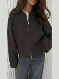 Autumn/Winter 2025 New Casual Fashion Simple Zipper Sweater
