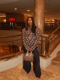 Lattice Waist Button Long-Sleeved Shirt Design Sense 2025 Fashion Women's New Casual Coat Autumn