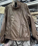 Z Feng 2025 New Fashion Temperament Women's Lychee Leather Jacket 4391872