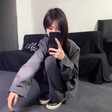Vintage Short Jacket Men's And Women's Spring And Autumn Cushion Shoulder Suit Collar Pilot Fashion Niche Baseball Suit Coat