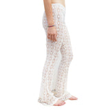 Spring 2025 New Hottie Hollow Pattern Sexy Perspective Holiday Style Knitted Casual Trousers Woman