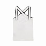 2025 Repair Summer New Women's Cross-Sling Vest Bump Color Top