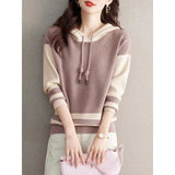 Sweater Women's Autumn/Winter 2025 New Ocean-Loose Casual Closed Knitted Small Long Sleeve T-Shirt