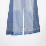 Z Women's Clothing New Splicing Design High Waist Hanging Wide-Legged Jeans 6164075