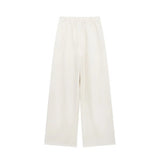 2025 Summer New Women's Casual V-Neck Bow Tie And Suit Top Straight Trousers Set