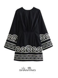 2025 Spring New Women's Loose Thin And Freg Embroidery Dress Style Three-Dimensional Embroidery