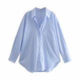 2025 Street Fashion New Women's Clothing City Autumn Multi-Color V-Neck Casual Shirt