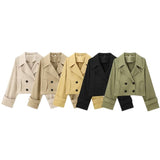 Zfeng 2025 Autumn New Women's Design With A Windbreaker Short Jacket Jacket