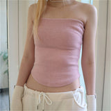 2025 Summer New Women's Fashion Trend Pure Color Street Hot Girl With Chest Vest Outside The Top Woman