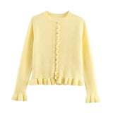 Women's Clothing 2025 Spring New Fashion Casual Temperament Folding Decorative Knit Coat