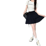 White Lace Skirt Girl Spring And Autumn Summer Ballet Cake Dress Sweet High-Waist A Word Ponum Half-Body Skirt