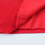 Red And White Tsets 2025 Spring And Summer Shoulder Repair Silk And Silk Textured Back Zipper Short Vest Woman