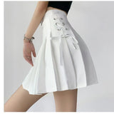 2025 100-Fold Skirt Women's New Dress With White Half-Dress Korean Version Of The College Style Skirt A Skirt