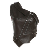 2025 Summer New Women's Clothing Jennie The Same Hottie Retro Irregular Oblique Shoulder Design Short Vest