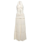 2025 New Women's Wear Winter Winter New Women's Fashion Sexy V-Neck Neck Vest High Waist Half Skirt