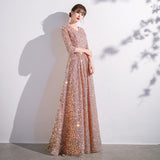 Evening Dress Dress Dress 2025 Winter Adult Performance Suit Chinese Long Cheongsam Choir Host Banquet Evening Dress