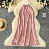 High-Grade Sensed With The Frontal Half-Dress Woman 2025 New Light Luxury High-Rise Thin A-Word Bag With A Long Skirt With A Long Tail