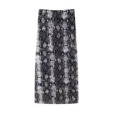 2025 Summer New Breast-Wear Women's Fashion Animal Print Leopard Pattern Net Skirt Suit