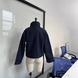 2025 Spring And Autumn New Temperament Trend Collar Buckle Jacket Short Jacket