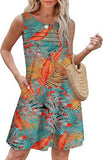 2025 Women's Casual Round Collar Foldless Pocket Dress