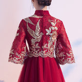 Bride Toast Dress Show 2025 New Medium And Long-Term Wedding Girl Can Usually Wear Back To The Door Plain Dress Evening Dress