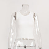 Knitted Vest Women 2025 Summer Solid Color Repair Thread Inside The Top Wearing Short Y2K Vest
