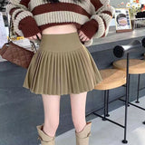 Small Man Sweet 100 Folded White Half-Dress Dress 2025 New High-Rise Thin A Anti-Walking Large Skirt